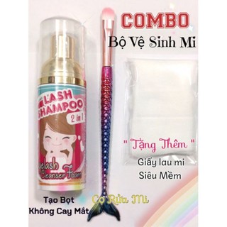 Bộ tạo bọt vệ sinh cao cấp Cô Gái Lash Shampoo 60ml