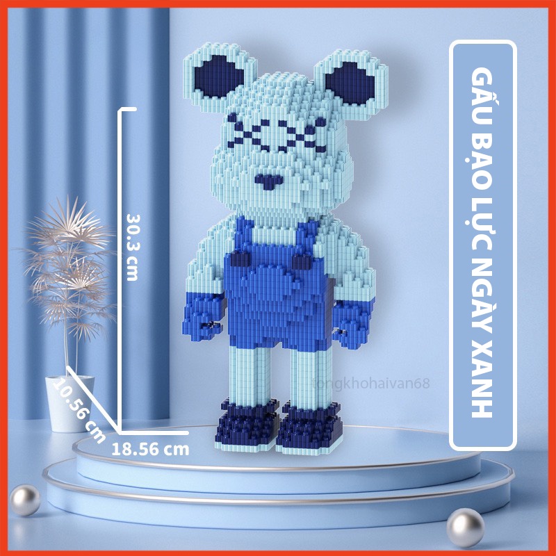 Đồ Chơi Mô Hình Lắp Ráp Hình Chú Gấu Violent Bears Nhỏ Dễ Thương Cho Bé Trai Và Gái Nhiều Màu Sắc