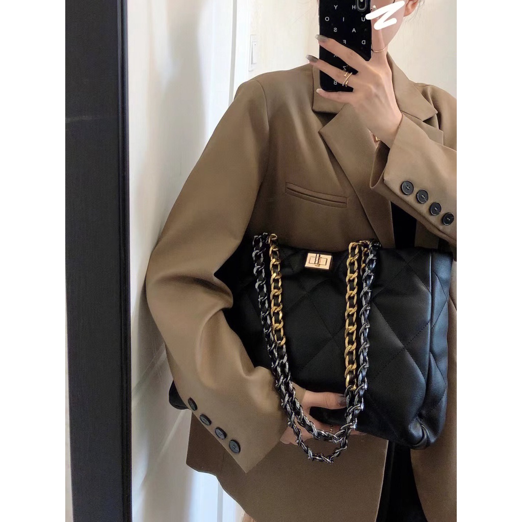 Túi Xách Đeo Vai Sức Chứa Lớn Thiết Kế Đơn Giản Phong Cách Mới Cho Nữ