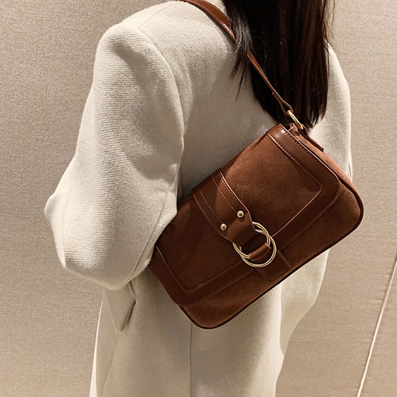 Túi Đeo Chéo Hình Vuông Nhỏ Đơn Giản Phong Cách Harajuku Cổ Điển Dễ Phối Đồ Cho Nữ