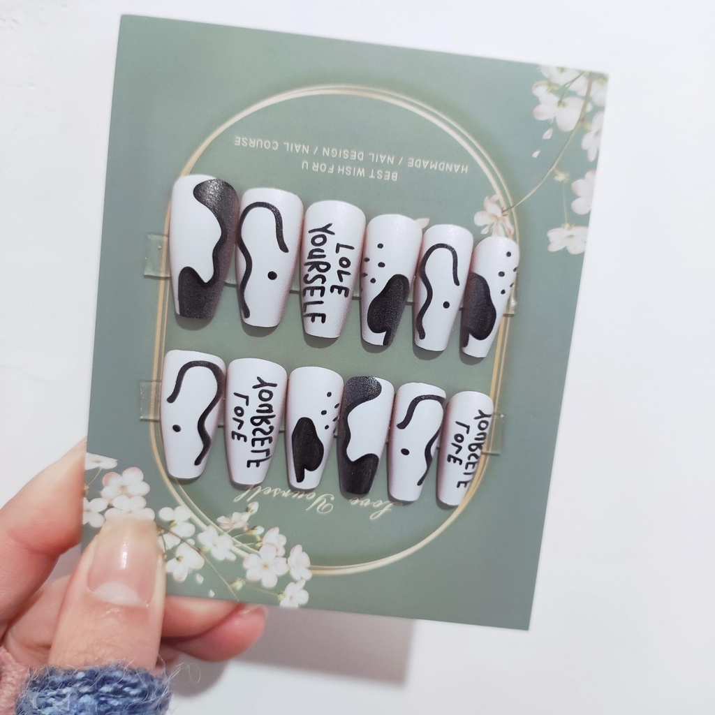 Bộ 24 Móng Tay Giả Trang Trí Nghệ Thuật