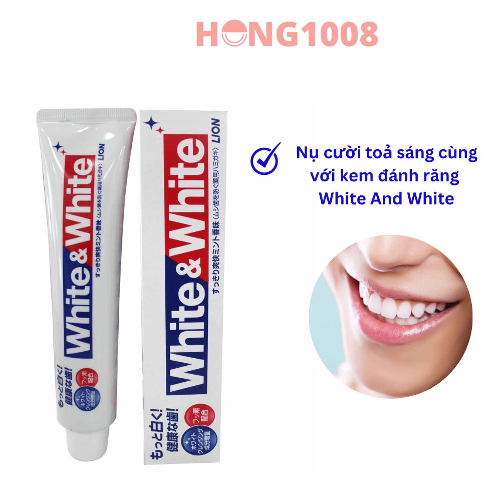 Kem Đánh Răng White And White Lion 150g Của Nhật White & White hong1008