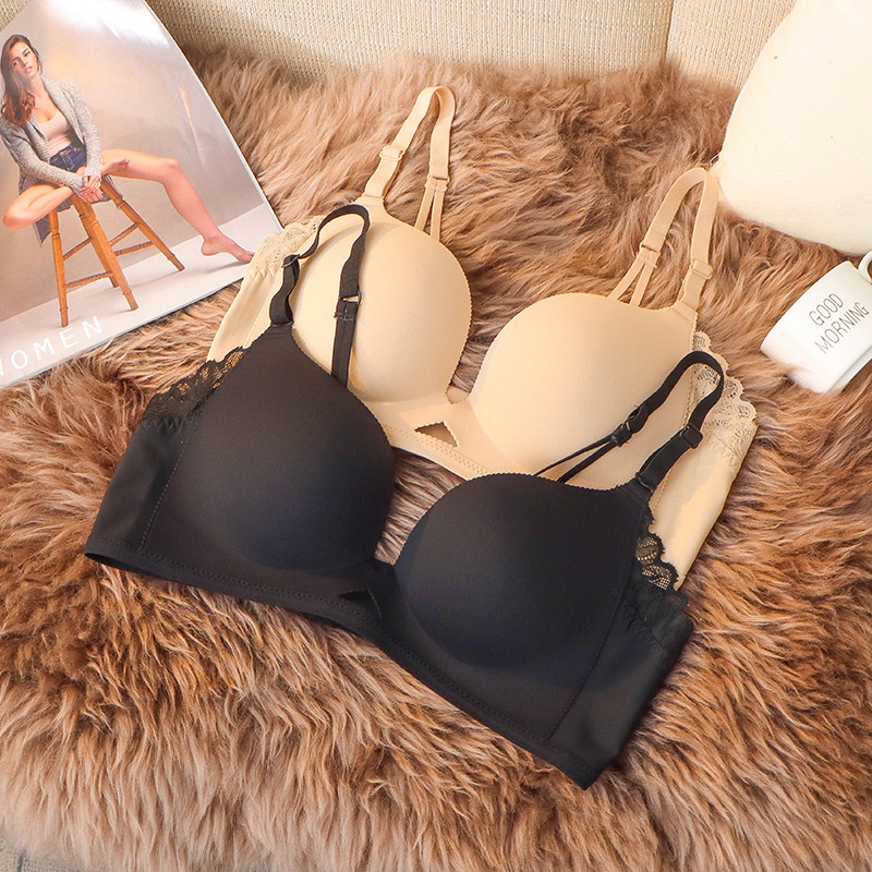 CuteByte Áo Ngực Ren Không Gọng Không Đường May Nâng Ngực Gợi Cảm Cho Nữ (3 / 4 Cup)