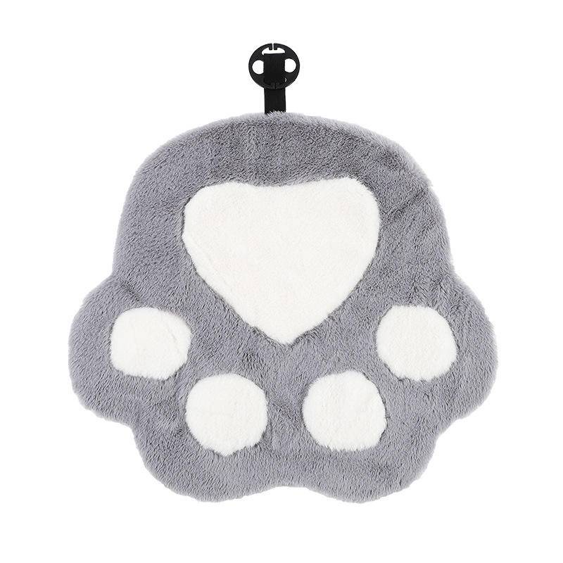 Đệm Lót Ghế Ngồi Xe Hơi Hình Bàn Chân Mèo Bằng Nhung Form Chung Cho Các Dòng Xe