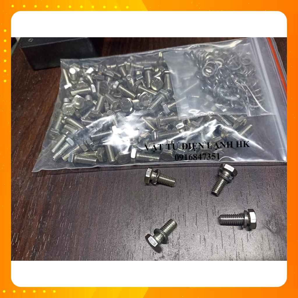 Bulong INOX 304 201 - Ốc lồng máy giặt TOSHIBA SANYO AQUA Kèm long đen vênh - Bu lông bắt MG TÔ