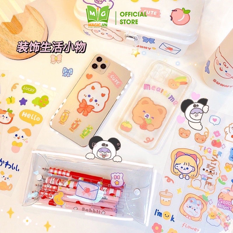 Sticker Hình Dán Cute Trang Trí Sổ MAGIC Nhãn Dán Mũ Bảo Hiểm, Điện Thoại, Máy Tính, Laptop, Bình Nước Dễ Thương S1