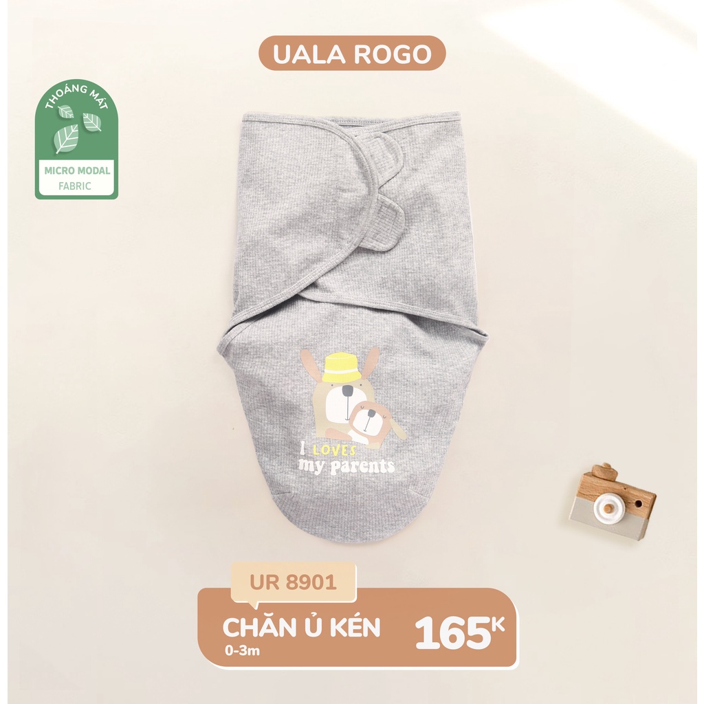 Ủ kén Uala & Rogo vải hè mỏng 2 lớp 49x71cm. 8901 [ UalaRogo ]