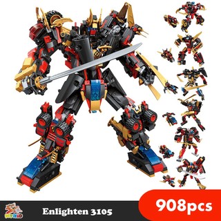 Đồ chơi Lego Lắp Ráp Robot Samurai biến hình - Enlighten 3105 Robot Transformer 6 trong 1