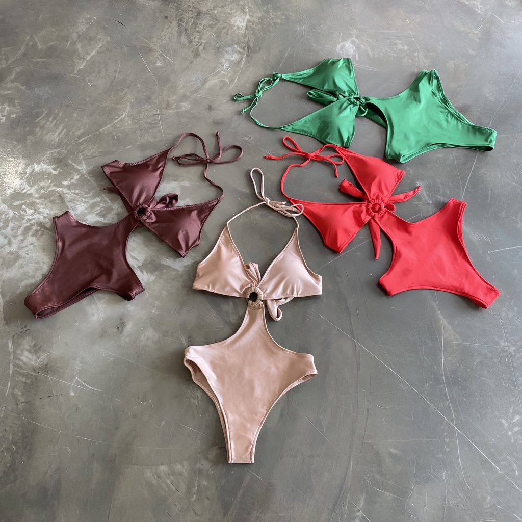 Bodysuit bóng khoét eo quyến rũ (Nicolly) - DNSSWIMWEAR
