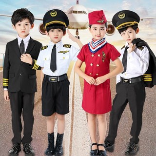 Hàng có sẵn bộ đồng phục phi công cho bé biểu diễn không quân hàng không bán chạy