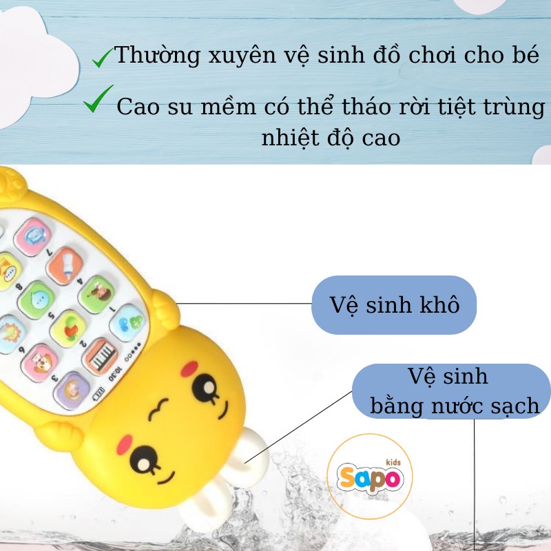 Điện Thoại Đồ Chơi Cho Bé,Điện Thoại Có Gặm Nướu Phát Triển Khả Năng Âm Nhạc Cho Bé