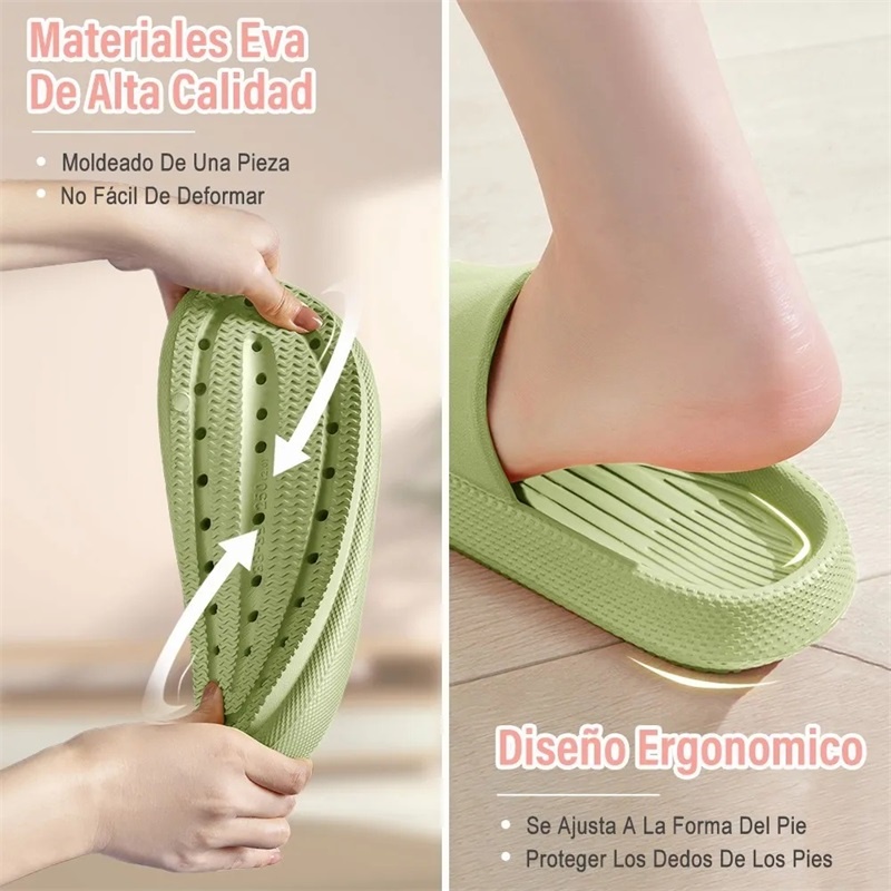 PunkyRabbit Dép Đi Trong Nhà Cho Nữ  Ngoài Trời Đơn Giản Thời Trang Tắm EVA Mềm Gia Đình