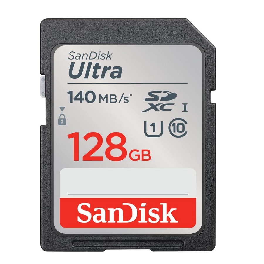 Thẻ nhớ Máy Ảnh SDXC SanDisk Ultra 128GB C10 U1 140MB/s (Xám)