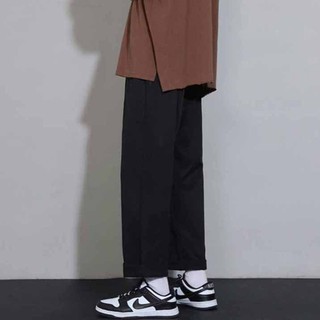 Quần Kaki Nam Nữ Baggy Ống Suông Basic Unisex - Kiểu quần baggy nam nữ ống rộng màu đen,ghi và be MeeMee686 Store
