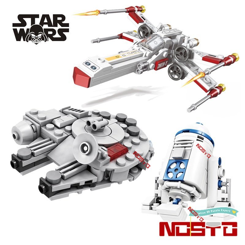 Đồ Chơi Robot Star Wars Millennium Falcon R2-D2 X Wing Fighter MOC