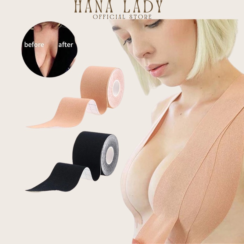 Băng Keo Vải Dán Ngực Ngang 5cm Quấn Và Dáng Ti Nâng Ngực Hana Lady D017