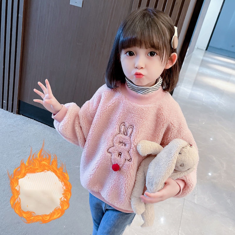 Planet Áo Sweater Lông Cừu Cổ Lọ Dày Dặn Ấm Áp Dễ Thương Thời Trang Thu Đông Cho Bé Gái