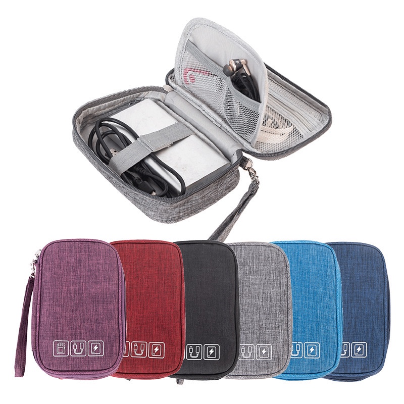 Túi Đựng Dây Cáp Sạc USB Kỹ Thuật Số Đa Năng Chống Sốc Chống Thấm Nước Nhỏ Gọn Sức Chứa Cao