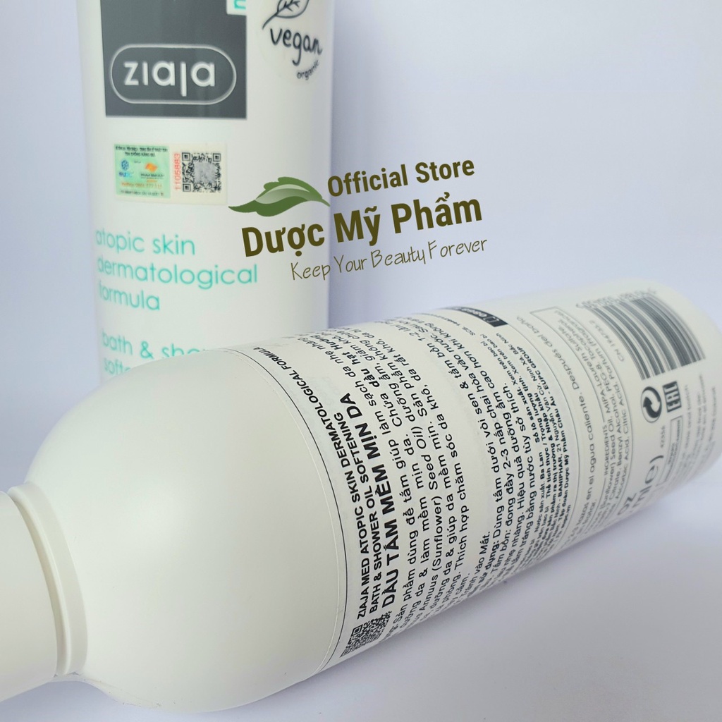 Sữa Tắm Mềm Mịn Da Ziaja Med Atopic Skin Dermatological Formula Bath & Shower Oil Softening 270ml