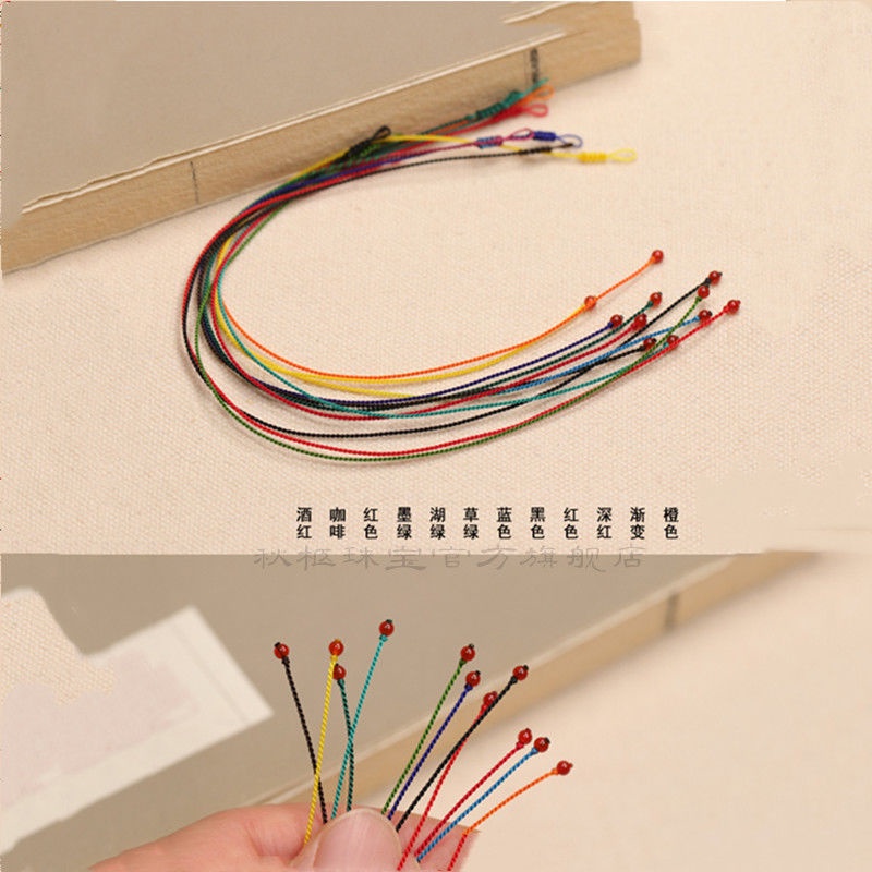 Vòng Tay Dây Bện Màu Đỏ Mã Não Siêu Mịn Không Phai Màu