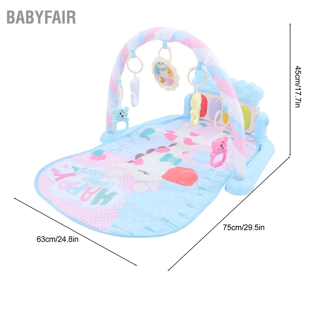 Babyfair Bé Đá Chơi Đàn Piano Đồ Học Tập Đa Năng Cho Với Lục Lạc Trẻ Sơ Sinh