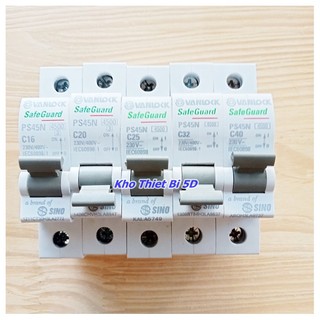 Aptomat- Cầu dao tự động Vanlock - Sino 1P 10A - 63A/4,5kA Chính hãng
