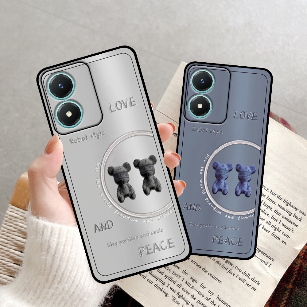 Ốp Vivo Y02s in hình Bearbrick dễ thương siêu đáng yêu