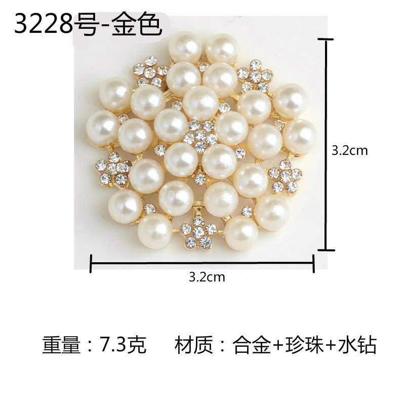 (1 cái)Center kim loại đính đá 32mm, Nguyên liệu làm trang sức cổ trang, Nguyên liệu diy