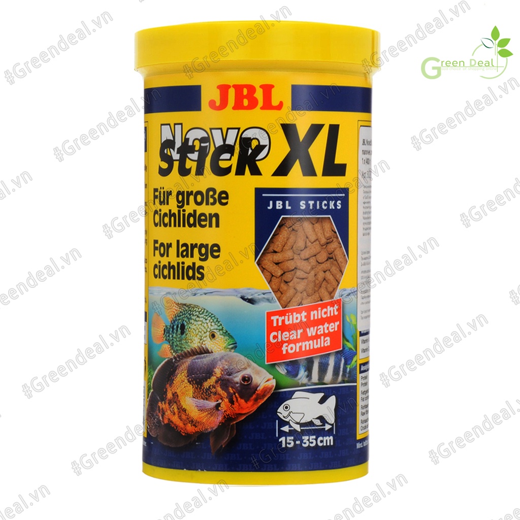 JBL - Novo Stick XL (Hộp 400 gram) | Thức ăn khô cao cấp cho các dòng cá Cichlid ăn thịt