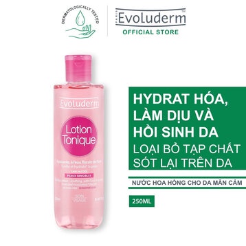 Nước Hoa Hồng Evoluderm Lotion Tonique Toning Lotion Sensitive Skin 250ml/500ml Toner