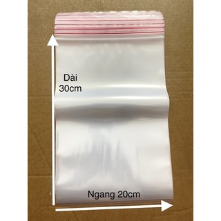 10 Cái Túi Zip Chỉ Đỏ 20*30cm Đựng Thực Phẩm