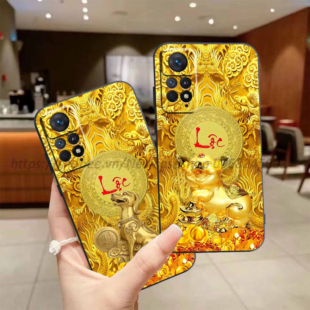 Ốp Xiaomi Redmi Note 11/11S/11 5G/11Pro 4G-5G/11Pro 5GTQ in hình 12 Con Giáp Tài Lộc 3D
