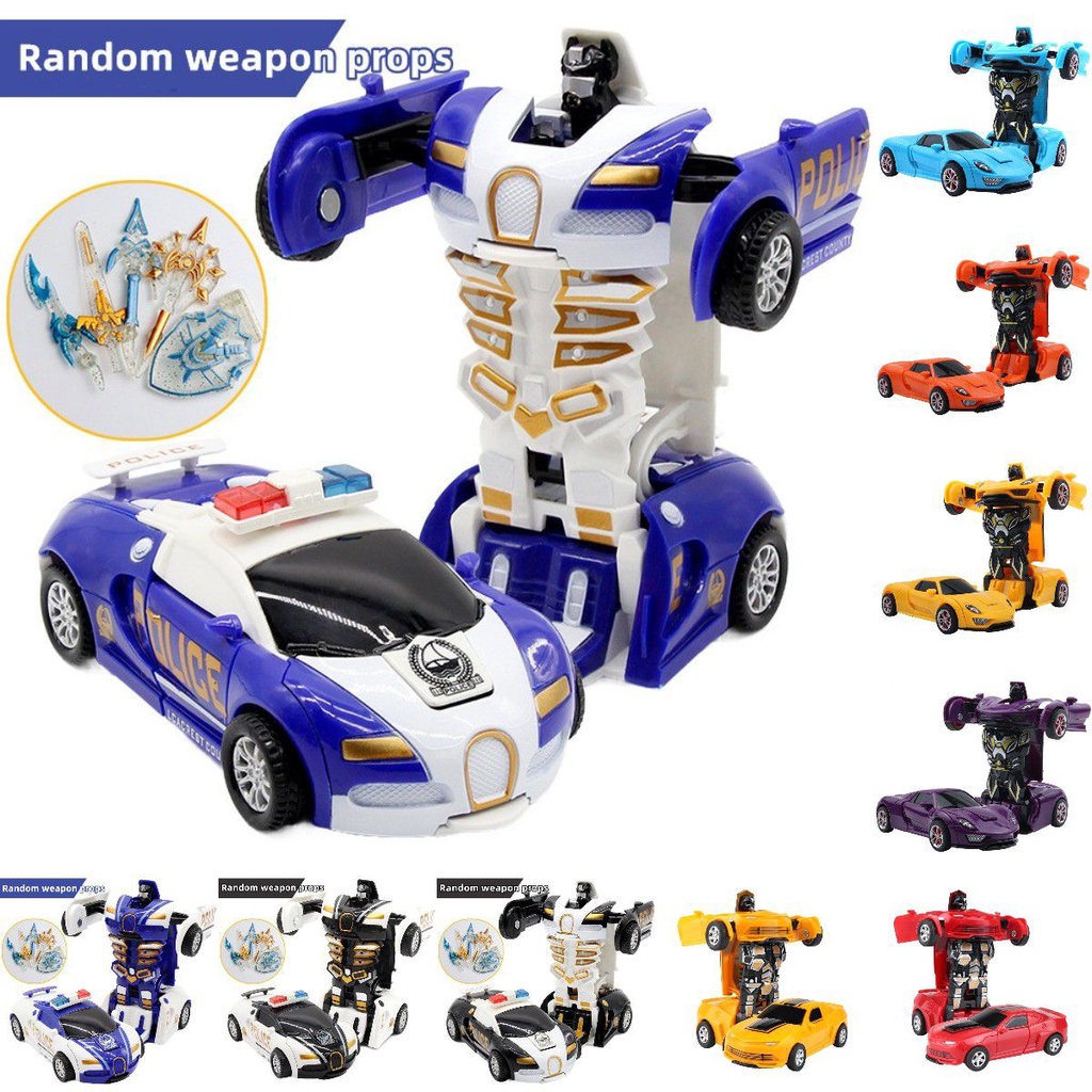 Children's Transformers Toy 2In1 Deformation Robot Car Model Mombadi Manual Deformation Boy Toy Early Education For Children Boys Christmas Gift