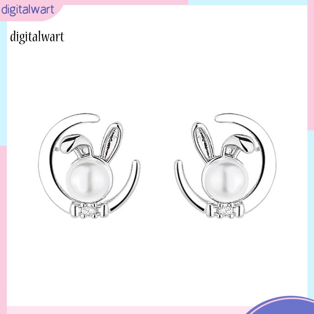 Kỹ Thuật Số| 1 Đôi Bông Tai Xỏ Lỗ Hình Học Trang Trí Hình Thỏ Tối Giản Dành Cho Nữ