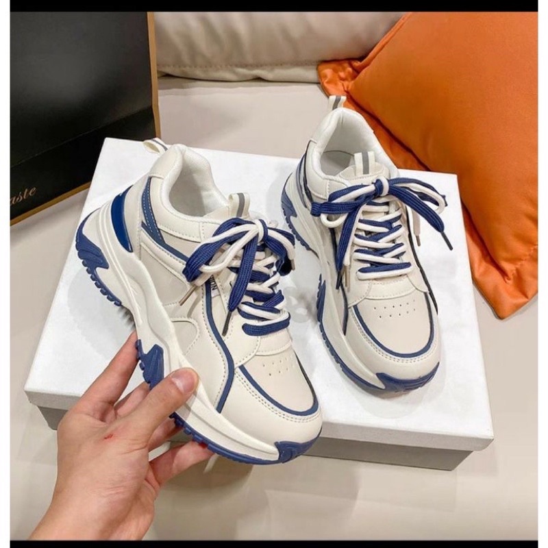 Giày thể thao nữ đế độn may viền