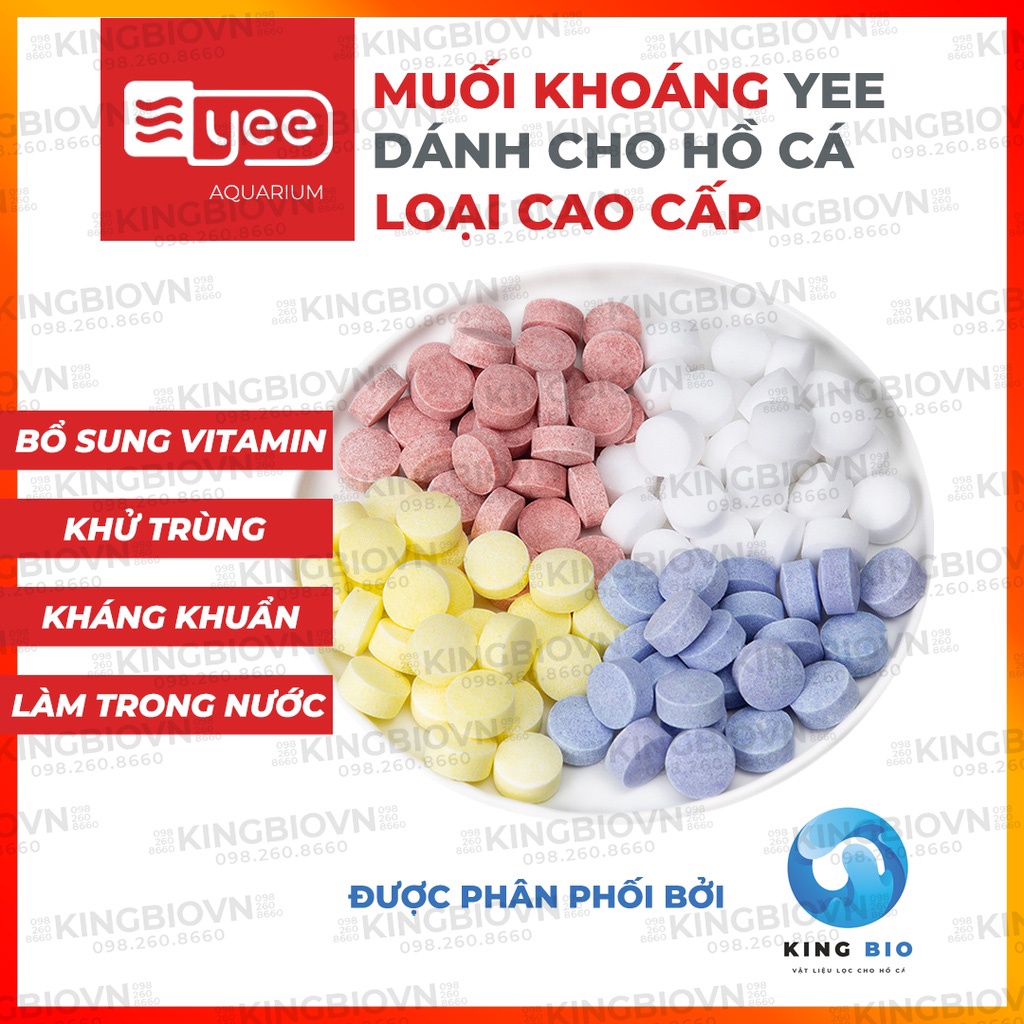 Muối khoáng viên nén Yee - tăng cường sức đề kháng, phòng bệnh cho cá cảnh