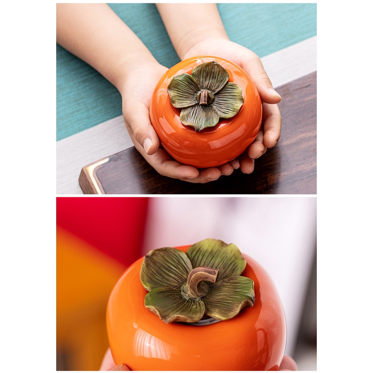 Hũ đựng trà, gia vị...hình quả hồng