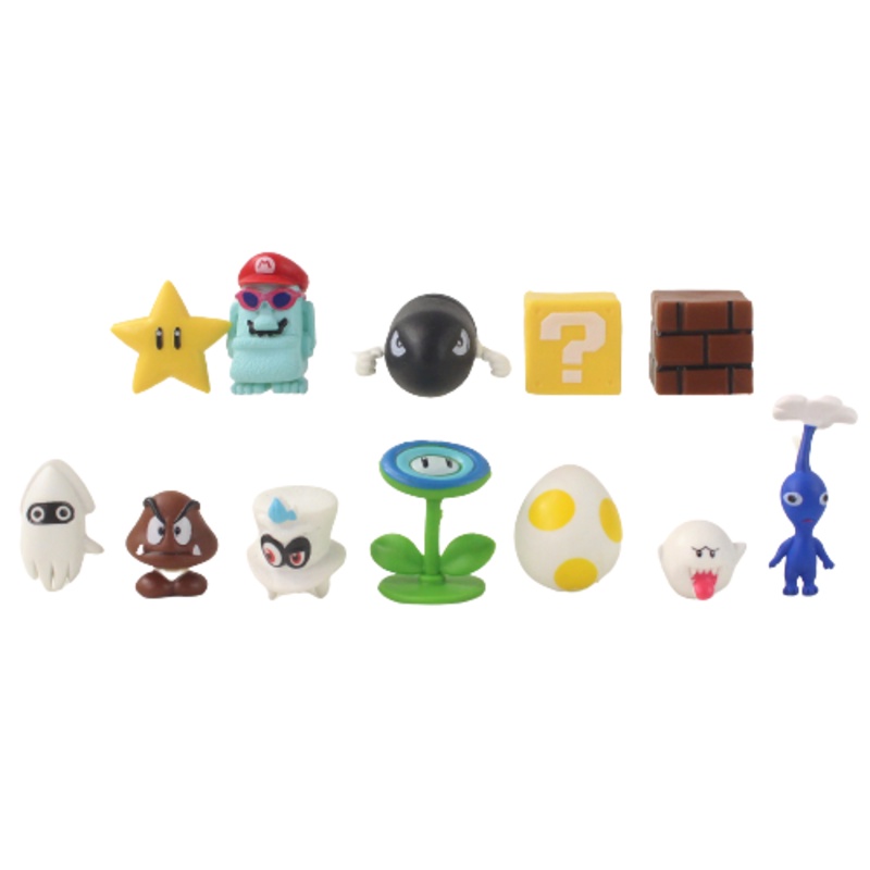 Set 48 Mô Hình Nhân Vật Super Mario Bros Luigi Trang Trí Bánh Kem