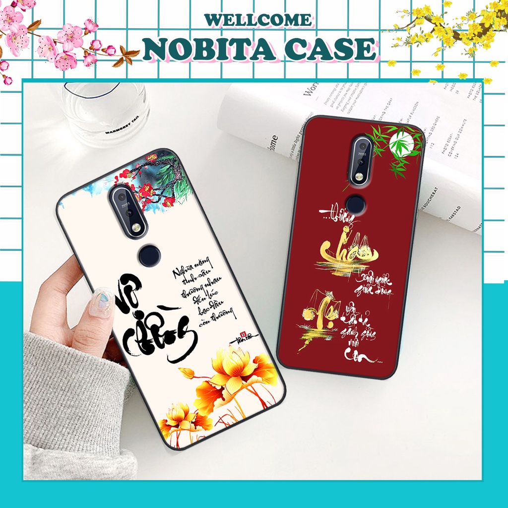 Ốp NOKIA 7.1 in hình 3D thư pháp,tài lộc ,bình an,bền,đẹp