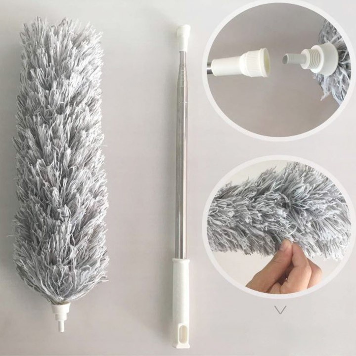 Chổi quét trần nhà điều chỉnh độ cao lên tới 280cm, quét màng nhện dọn dẹp nhà cửa xoay 360 độ