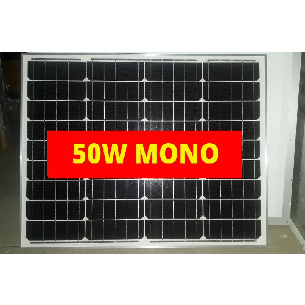 Tấm pin năng lượng mặt trời SOYER SOLAR 50W MONO- Hàng chính hãng, tặng Jack MC4- MỚI