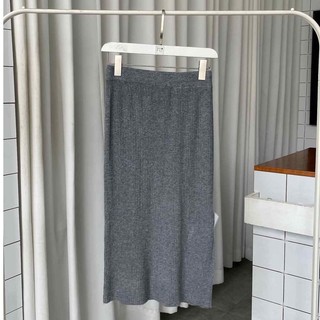 Chân váy maxi thun len xẻ hông - V745