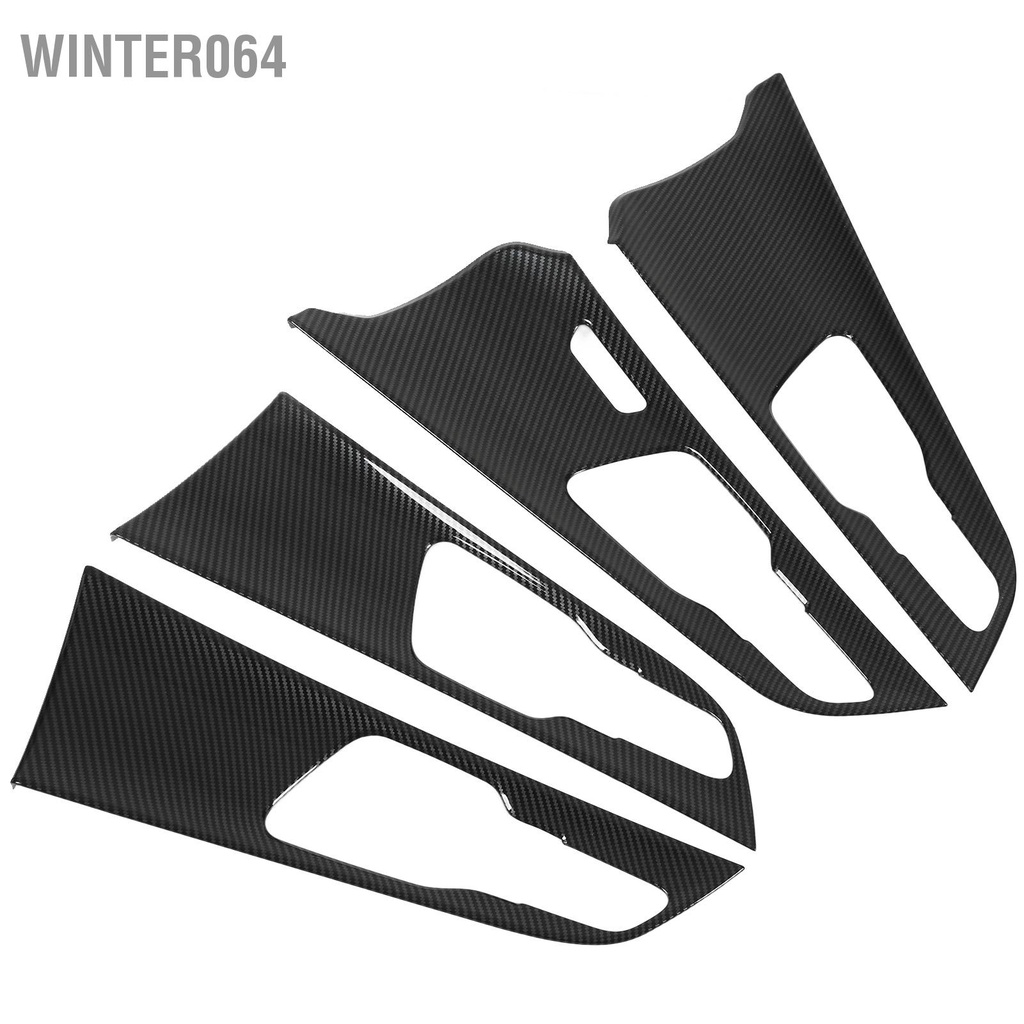 Bộ 5 Nội Thất Cửa Tay Cầm Bát Viền Sợi Carbon Trái Ổ Bao Da Thay Thế Cho Xe Kia Sportage NQ5 2022 Ở Trên Winter064