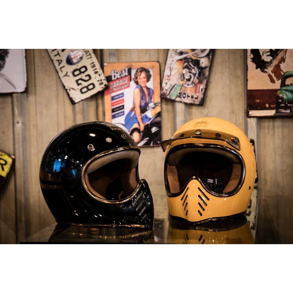 Mũ Bảo Hiểm Fullface Classic Royal H1 Chính Hãng, bảo hành 24 tháng