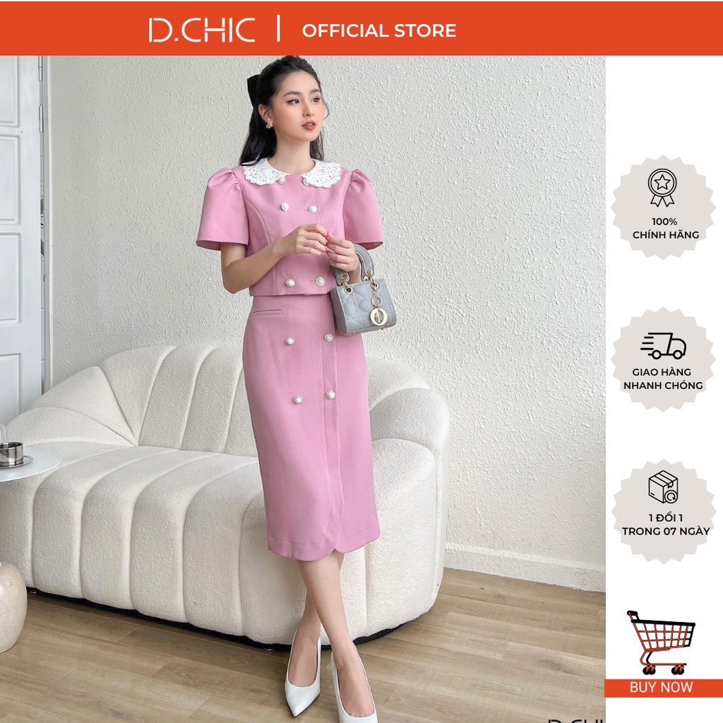 Chân váy bút chì đáp vạt D.CHIC MS: 382655