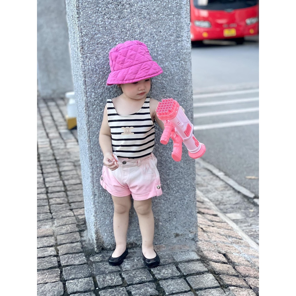 SET BÉ GÁI ÁO KẺ SỌC PHỐI QUẦN KAKI