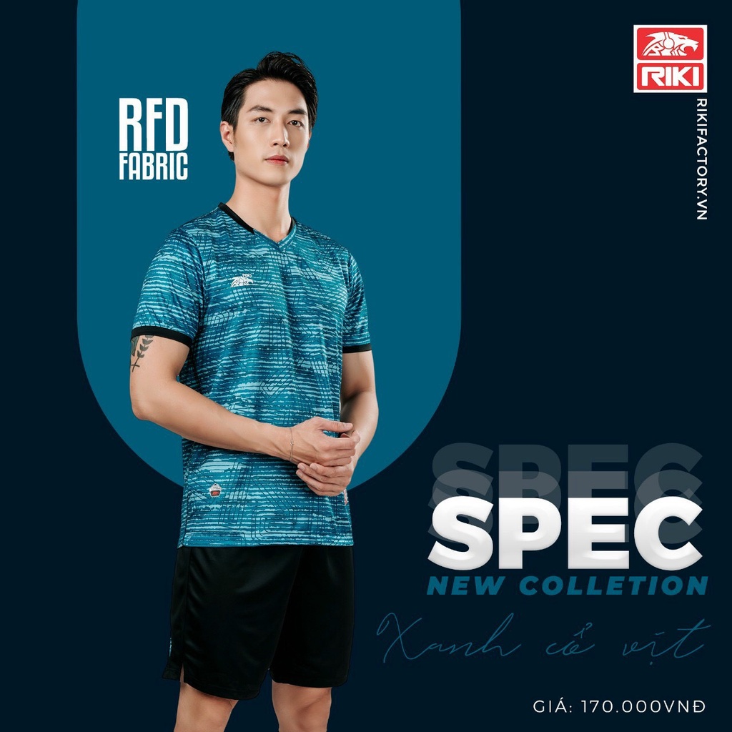 Quần Áo Thể Thao Bóng Đá Không Logo Riki Cao Cấp - Dòng Spec Mới 2023, Vải Chất Lượng Cao