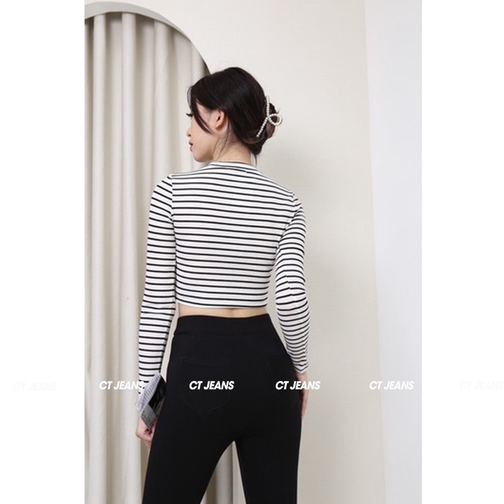 Quần legging nữ dài cạp cao 100% cotton mềm mại co giãn CP24, CT JEANS