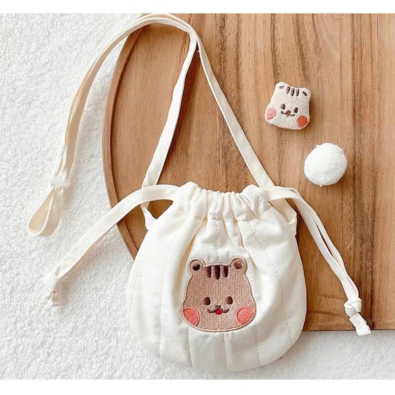 Ví Đựng Tiền Xu Họa Tiết Thêu Đáng Yêu Cho Bé