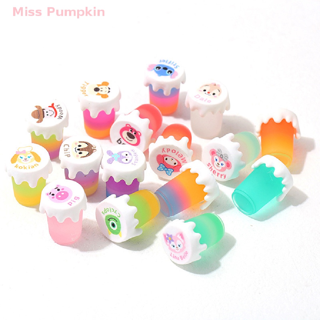 Bộ 4 Hũ Đựng Trà / Mật Ong Mini Dạ Quang Độc Đáo Trang Trí Nhà Búp Bê